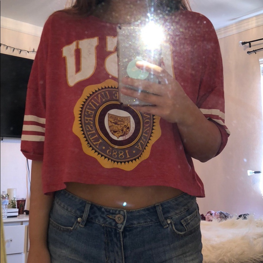 ASU shirt, flowy, barley cropped